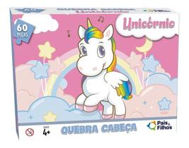 Quebra Cabeça Puzzie Unicórnio Educativo Infantil 60 Peças