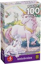 Quebra Cabeça Puzzle 100 Peças Unicórnios 4431 Quebra Cabeça Puzzle 100 Peças Unicórnios 4431