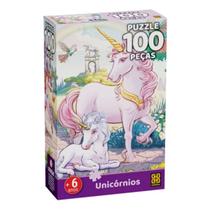 Quebra-Cabeça Puzzle 100 peças Unicórnios - Grow Quebra-Cabeça Puzzle 100 peças Unicórnios - Grow