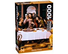 Quebra Cabeça Puzzle 1000 peças Santa Ceia Religioso Quebra Cabeça Puzzle 1000 peças Santa Ceia Religioso
