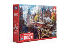 Quebra Cabeça Puzzle 1000 Peças Trem Pela Cidade 3256