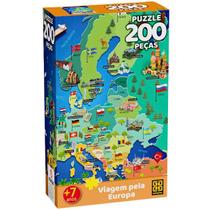 Quebra Cabeça Puzzle 200 Peças Viagem Pela Europa Grow