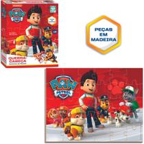Quebra-Cabeça Puzzle 30 Peças Paw Patrol Patrulha Canina Infantil Em Madeira