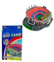 Quebra Cabeça Puzzle 3D Estádio Camp Nou Barcelona 27 Peças - Estilo Boleiro