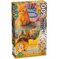 Quebra Cabeça Puzzle 500 Peças Adoráveis Felinos Grow