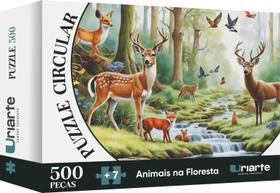 Quebra Cabeça Puzzle 500 Peças Circular Animais Da Floresta 4880 Quebra Cabeça Puzzle 500 Peças Circular Animais Da Floresta 4880
