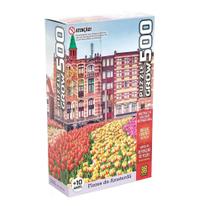 Quebra-Cabeça Puzzle 500 peças Flores em Amsterdam - Grow