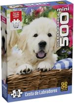 Quebra Cabeça Puzzle 500 Peças Mini Cesta De Labradores 4863