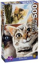 Quebra Cabeça Puzzle 500 Peças Selfie Cats 4397