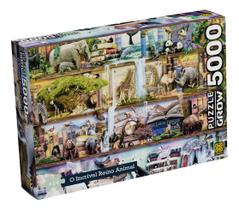 Quebra Cabeça Puzzle 5000 Peças Grande O Incrível Reino Animal Animais Habitats Grow