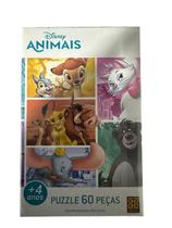 Quebra Cabeça Puzzle 60 Peças Disney Animais Grow