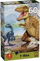 Quebra Cabeça Puzzle 60 Peças T-Rex Dinossauros 4430