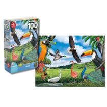 Quebra-Cabeça Puzzle Aves Grow - 100 Peças Quebra-Cabeça Puzzle Aves Grow - 100 Peças