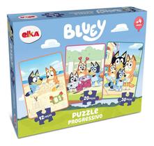 Quebra Cabeça Puzzle Bluey 10, 20, 30 peças Elka - 1317 Quebra Cabeça Puzzle Bluey 10, 20, 30 peças Elka - 1317