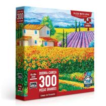 Quebra Cabeça Puzzle Campo De Girassóis 300 Peças Game Office