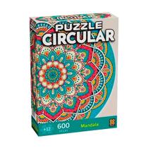 Quebra Cabeça Puzzle Circular Mandala 600 Peças 4163 - Grow Quebra Cabeça Puzzle Circular Mandala 600 Peças 4163 - Grow