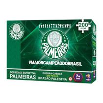 Quebra-Cabeça Puzzle Coleção Palmeiras Brasão Verdão 200 Peças Mimo Toys - 2559 Quebra-Cabeça Puzzle Coleção Palmeiras Brasão Verdão 200 Peças Mimo Toys - 2559