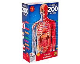 Quebra Cabeça Puzzle Corpo Humano 200 peças Quebra Cabeça Puzzle Corpo Humano 200 peças