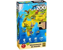 Quebra Cabeça Puzzle Dinossauros Do Mundo 200 Peças