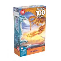 Quebra Cabeça Puzzle Dragões 100 Peças Grow Quebra Cabeça Puzzle Dragões 100 Peças Grow