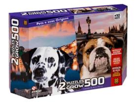 Quebra Cabeça Puzzle Duplo Pets Suas Origens 500 Peças Grow