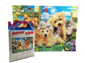 Quebra-cabeça Puzzle Filhotes Fofos de 300 peças em MDF