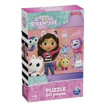 Quebra cabeça puzzle gabbys dollhouse 60 peças grow 04372