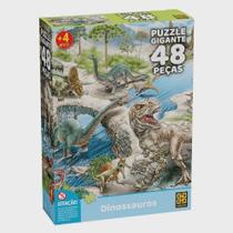 Quebra Cabeça Puzzle Gigante Dinossauros 48 Peças Grow Quebra Cabeça Puzzle Gigante Dinossauros 48 Peças Grow