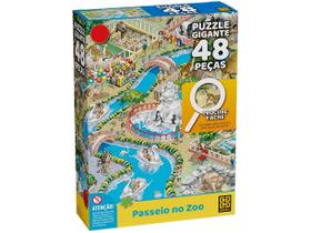 Quebra Cabeça Puzzle Gigante - Procure e Ache Zoo - Grow