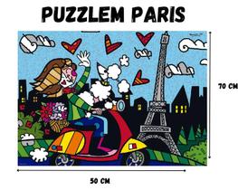 Quebra - Cabeça Puzzle Grow Romero Britto Paris 1000 peças