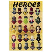 Quebra-cabeça Puzzle Heroes 300 peças Camisa Heroes Dry Fit
