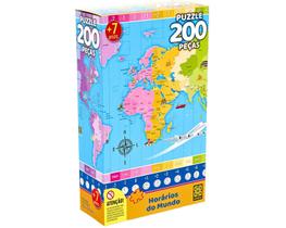 Quebra Cabeça Puzzle Horários Do Mundo 200 Peças - GROW