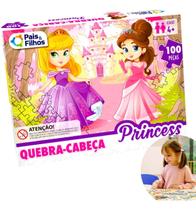 Quebra Cabeça Puzzle Infantil 100 Peças Princess Premium
