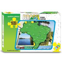 Quebra Cabeça Puzzle Infantil Mapa Do Brasil 108 Peças Nig - Nig Brinquedos