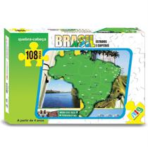 Quebra Cabeça Puzzle Infantil Mapa Do Brasil 108 Peças Nig - Nig Brinquedos