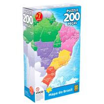Quebra Cabeça Puzzle Mapa do Brasil 200 peças Grow