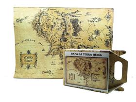 Quebra-cabeça Puzzle Mapa Terra Média de 300 peças + Arabesco Decorativo - Reidopendrive