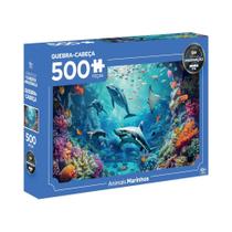 Quebra-Cabeça Puzzle Peças da Imaginação Animais Marinhos 500 peças Mimo Toys - 2634 Quebra-Cabeça Puzzle Peças da Imaginação Animais Marinhos 500 peças Mimo Toys - 2634