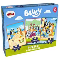 Quebra Cabeça Puzzle Progressivo Bluey 12 20 E 30 Peças Elka Quebra Cabeça Puzzle Progressivo Bluey 12 20 E 30 Peças Elka