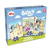 Quebra-cabeça Puzzle Progressivo Bluey 12, 20 E 30 Peças Elka Quebra-cabeça Puzzle Progressivo Bluey 12, 20 E 30 Peças Elka