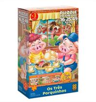 Quebra Cabeça Puzzle Progressivo Monte Conte Três Porquinhos