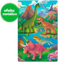 Quebra cabeça puzzle reino dos dinos 100 peças toyster novo Quebra cabeça puzzle reino dos dinos 100 peças toyster novo
