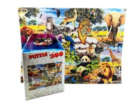 Quebra-cabeça Puzzle Reunião de Animais de 300 peças