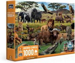 Quebra Cabeça Puzzle Savana Africana 1000 Peças Game Office - Toyster