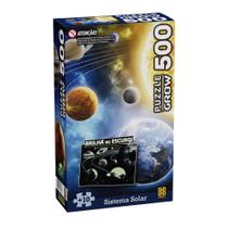Quebra-Cabeça Puzzle Sistema Solar 500 Peças Brilha no Escuro Grow - 03727