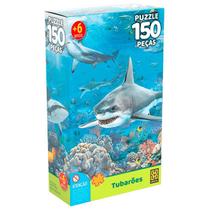 Quebra Cabeça Puzzle Tubarões 150 peças Grow