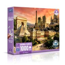 Quebra Cabeça Puzzle Viagem Parisiense Game Office 1000 Peças Cidade Luz Hobby