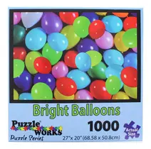 Quebra-cabeça PuzzleWorks Bright Balloons 1000 peças 68x51cm Quebra-cabeça PuzzleWorks Bright Balloons 1000 peças 68x51cm