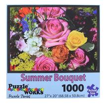Quebra-cabeça PuzzleWorks Summer Bouquet 1000 peças 68x51 cm Quebra-cabeça PuzzleWorks Summer Bouquet 1000 peças 68x51 cm