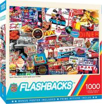 Quebra-Cabeça Quick Stop Diner 1000 Peças - Obras-Primas Quebra-Cabeça Quick Stop Diner 1000 Peças - Obras-Primas